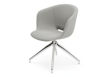 TUSCA P/PB1 - Swivel trestle-based chair with armrests by Crassevig