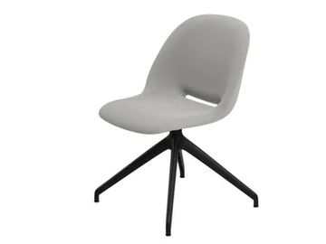 TUSCA R/PB1 - Swivel trestle-based fabric chair by Crassevig