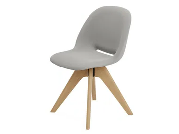 TUSCA R/WP - Trestle-based fabric chair by Crassevig