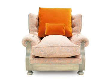 DORIAN ESSENCE - Bergere fabric armchair with armrests by Crearte Collections