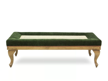 MARION ESSENCE - Low Vienna straw and velvet coffee table by Crearte Collections