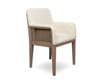 MAURO ARM ESSENCE SHIRAZ - Fabric chair with armrests by Crearte Collections