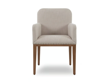 MAURO ARM ESSENCE - Upholstered fabric chair with armrests by Crearte Collections