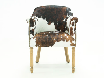 PARIS ARM ORIGINS - Cowhide chair with armrests by Crearte Collections