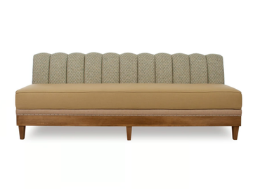 REGENTO GALLONS ESSENCE - Upholstered fabric bench with back by Crearte Collections