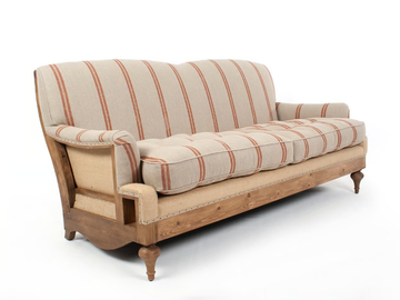 RUFUS ESSENCE - 2 seater tufted fabric sofa with castors by Crearte Collections