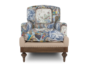 RUFUS ESSENCE - Fabric armchair with armrests by Crearte Collections