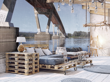 BRIDGE - Washable landscape wallpaper _ creativespace by Creative Space