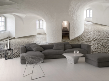 CASTLES - Washable trompe l'oeil wallpaper _ creativespace by Creative Space