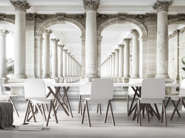 DOMINO - Panoramic trompe l'oeil wallpaper _ creativespace by Creative Space