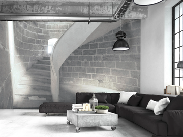 FLOOR - Washable trompe l'oeil nonwoven wallpaper _ creativespace by Creative Space