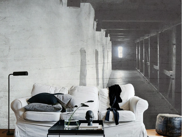 LIGHT - Washable trompe l'oeil nonwoven wallpaper _ creativespace by Creative Space