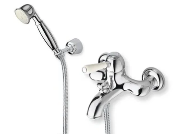 ART ELITE CRIAE101 - Wall-mounted single handle bathtub mixer with hand shower by CRISTINA Rubinetterie