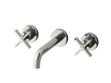 CROSS ROAD CRICR242 - 3 hole wall-mounted washbasin mixer by CRISTINA Rubinetterie