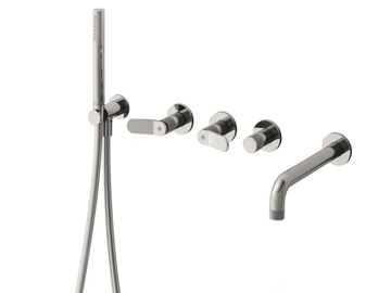 EAST SIDE CRIES165 - Wall-mounted bathtub set with diverter with hand shower by CRISTINA Rubinetterie