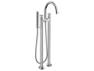 EXCLUSIVE CRIEV108 - Floor standing bathtub mixer with hand shower by CRISTINA Rubinetterie