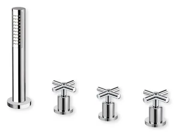 EXCLUSIVE CRIEV122 - Deck mounted bathtub tap with hand shower by CRISTINA Rubinetterie