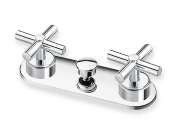 EXCLUSIVE CRIEV131 - Deck mounted bathtub tap with plate by CRISTINA Rubinetterie