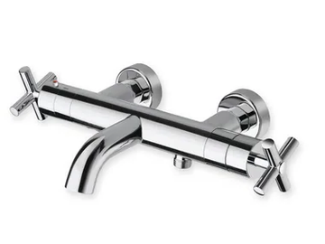 EXCLUSIVE CRIEV157 - Wall-mounted bathtub mixer with individual rosettes by CRISTINA Rubinetterie