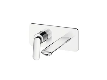 FOIL CRIFL256 - Wall-mounted single handle washbasin mixer with plate by CRISTINA Rubinetterie