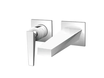 FRACTAL CRIFT257 - 2 hole wall-mounted single handle washbasin mixer by CRISTINA Rubinetterie