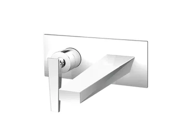 FRACTAL CRIFT258 - Wall-mounted washbasin mixer with plate by CRISTINA Rubinetterie