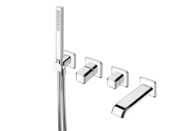 ITALY CRIIT102 - Wall-mounted bathtub set with hand shower by CRISTINA Rubinetterie