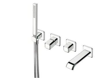 ITALY CRIIT103 - Wall-mounted bathtub set with hand shower by CRISTINA Rubinetterie