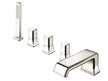 ITALY CRIIT121 - 5 hole bathtub set with hand shower by CRISTINA Rubinetterie