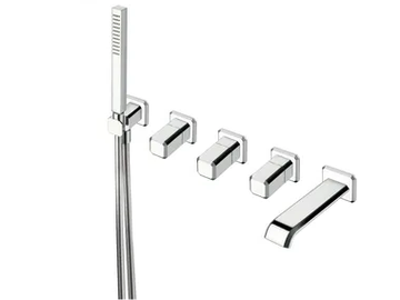 ITALY CRIIT165 - Wall-mounted bathtub set with diverter with hand shower by CRISTINA Rubinetterie