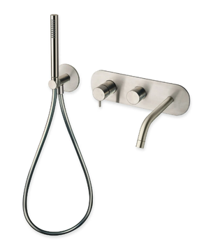 PIX CRIPX102 - Wall-mounted bathtub mixer with hand shower by CRISTINA Rubinetterie