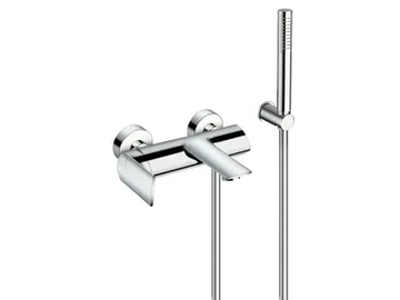 PROFILO CRIPF100 - Wall-mounted single handle bathtub mixer with hand shower by CRISTINA Rubinetterie