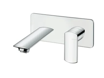 PROFILO CRIPF246 - Wall-mounted single handle washbasin mixer with plate by CRISTINA Rubinetterie