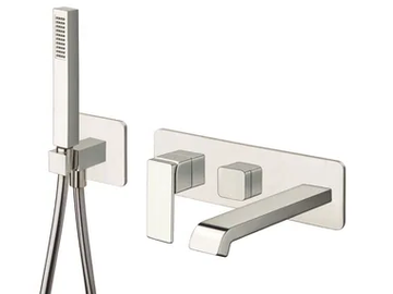 QUADRI S CRIQS103 - Wall-mounted bathtub set with hand shower by CRISTINA Rubinetterie
