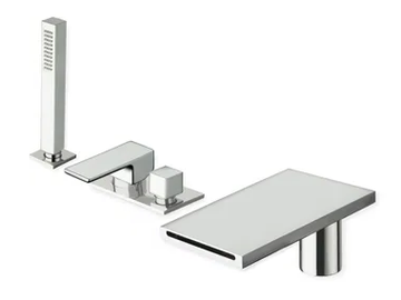 QUADRI S CRIQS181 - Single handle bathtub mixer with hand shower by CRISTINA Rubinetterie