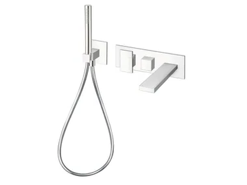 TABULA CRITA102 - Wall-mounted bathtub set with hand shower by CRISTINA Rubinetterie