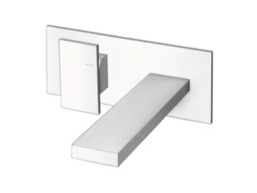 TABULA CRITA256 - Wall-mounted washbasin mixer with plate by CRISTINA Rubinetterie