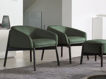 GUEST - Upholstered easy chair with armrests by CTS SALOTTI