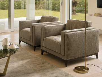 TIME - Fabric armchair with armrests by CTS SALOTTI