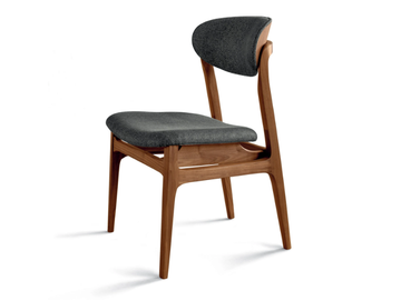 AGIO C-145 - Upholstered walnut chair by Dale Italia
