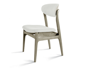 AGIO C-645 - Upholstered walnut chair by Dale Italia