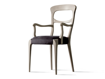 CAPOTAVOLA L-643 - Wooden chair with armrests by Dale Italia