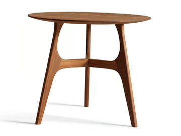 CONVERSO H-122 - Round walnut coffee table by Dale Italia