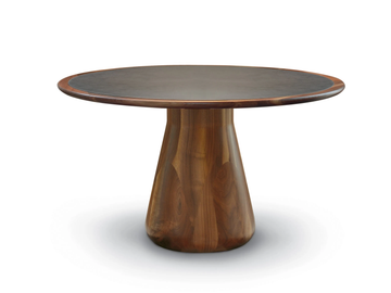 CONVIVIO B-180 - Round walnut table by Dale Italia