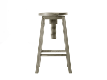 INVITO C-641 - Solid wood stool height-adjustable by Dale Italia