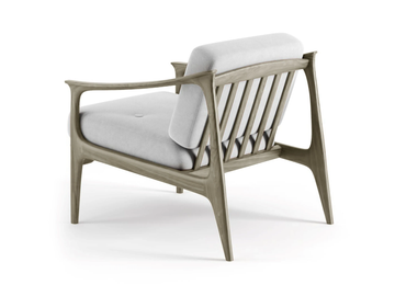 QUIETE T-601 - Fabric easy chair with armrests by Dale Italia