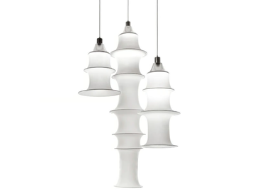 FALKLAND - Aluminium and elastic fabric pendant lamp by Danese Milano