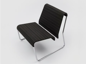 FARALLON - Sled base polypropylene and chromed metal easy chair by Danese Milano