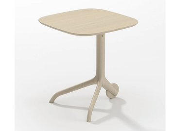 IL FURBO - Square height-adjustable beech coffee table by Danese Milano