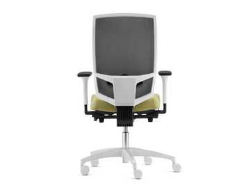 @JUST EVO AJ 5776 - WHITE EDITION - Mesh swivel office chair with high mesh backrest by Dauphin